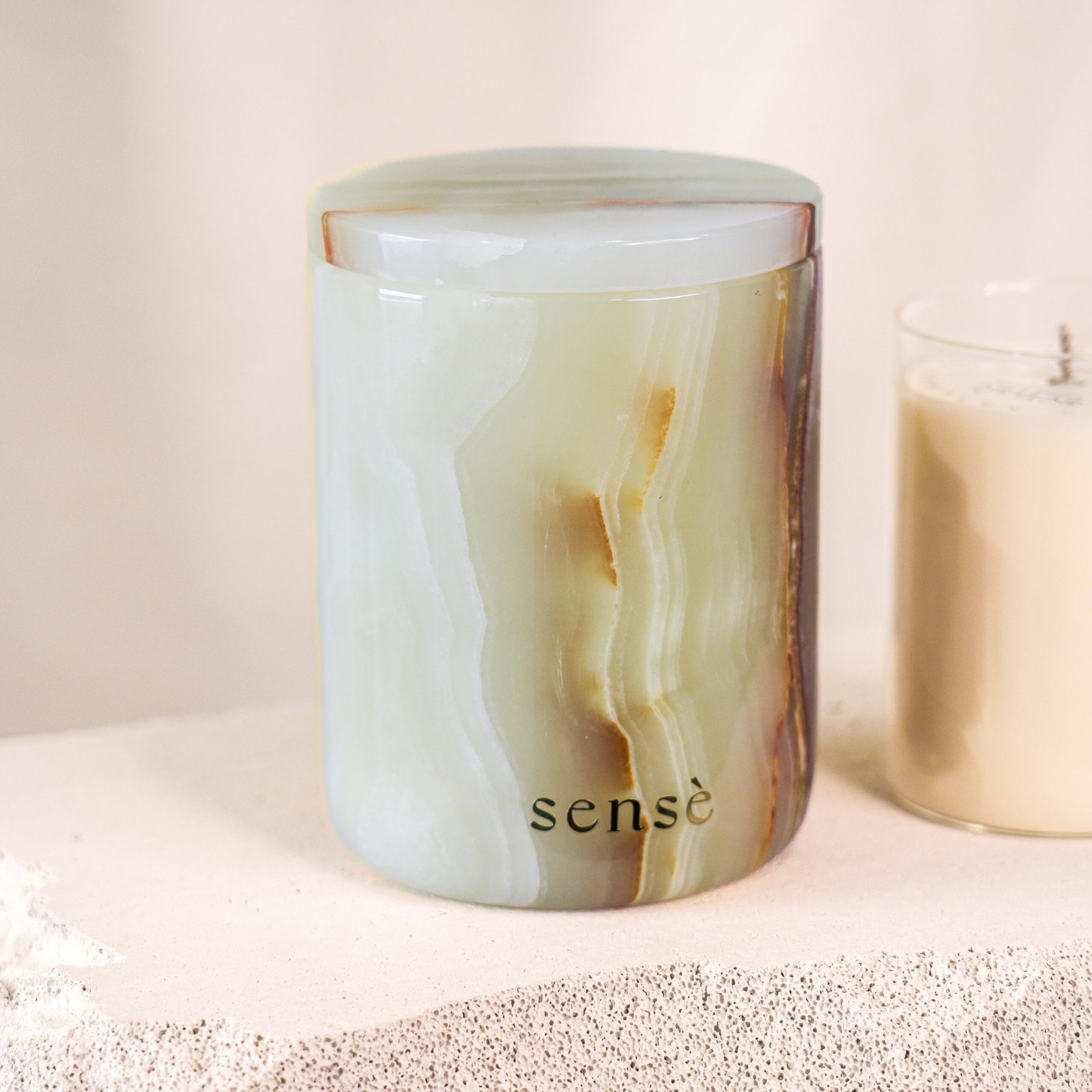 green onyx | candle vessel