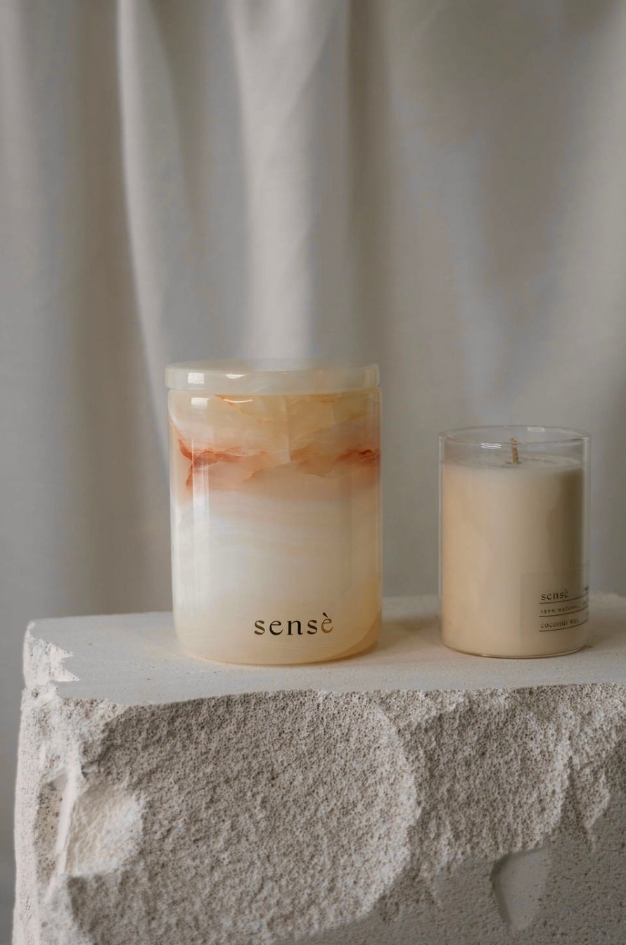 Light Green Onyx | candle vessel
